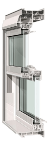 Series 3000 Crosscut of Gentek Signature Elite Double Hung Windows at The Window Source